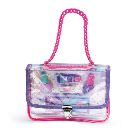 HappiHobbi Σετ Ομορφιάς Ροζ Τσάντα με Αλυσίδα Για 6+ Χρονών