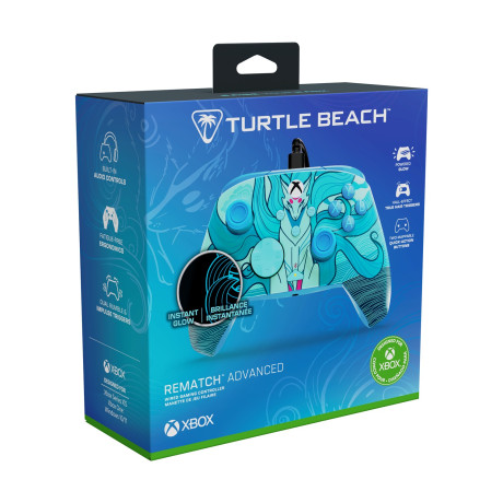 Turtle Beach: Rematch Advanced - Wired Controller [For Xbox, pc] (Color: Blue Kitsune Everglow)