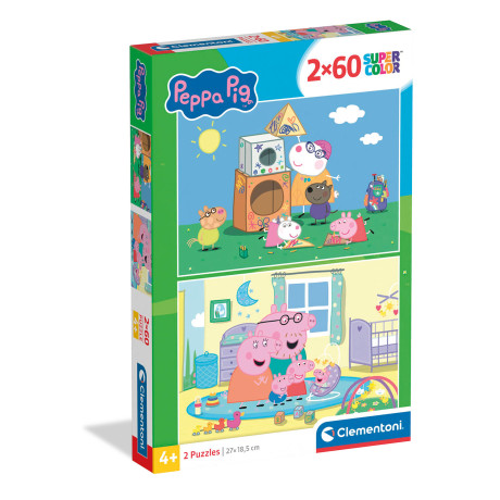 Clementoni Παιδικό Παζλ Super Color Peppa Pig 2x60 τμχ
