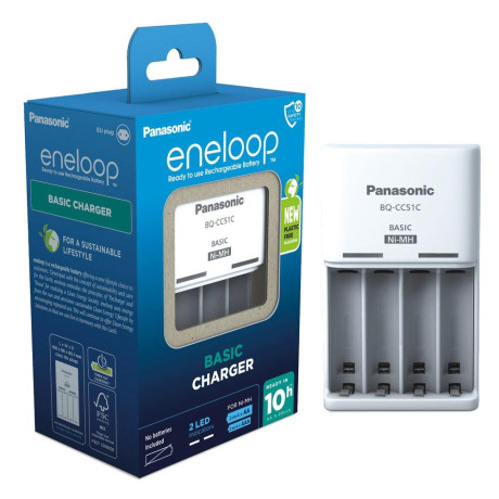 Panasonic Eneloop bq-Cc51 eko Rechargeable Battery Charger ni-mh  (Pan19640)