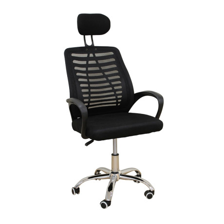 A9951 ΜΑΥΡΗ ΠΟΛΥΘΡΟΝΑ ΓΡΑΦΕΙΟΥ 59X61X42-108/51-120εκ.