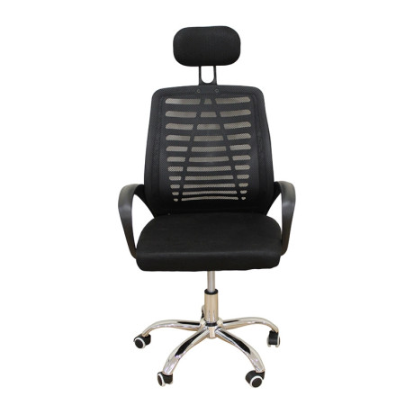 A9951 ΜΑΥΡΗ ΠΟΛΥΘΡΟΝΑ ΓΡΑΦΕΙΟΥ 59X61X42-108/51-120εκ.