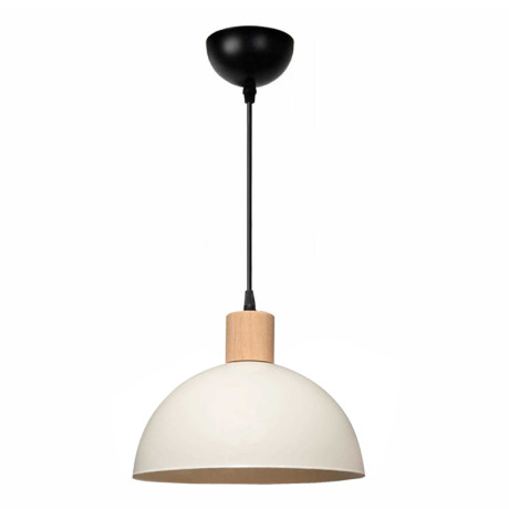 Φωτιστικό Οροφής Talis Megapap e27 Μεταλλικό Μονόφωτο Χρώμα Κρεμ Ø25x100εκ.