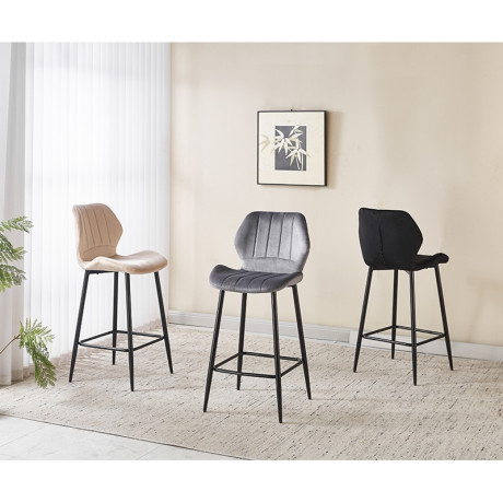 DYLAN BLACK VELVET ΥΦΑΣΜΑ 65εκ. ΣΚΑΜΠΟ ΜΕΤΑΛΛΙΚΟ 46X45X65-95εκ.