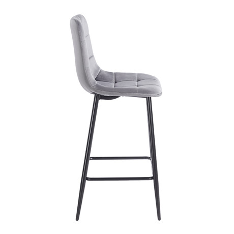 NORA GREY VELVET ΥΦΑΣΜΑ 65εκ. ΣΚΑΜΠΟ ΜΕΤΑΛΛΙΚΟ 45X41X65-99εκ.