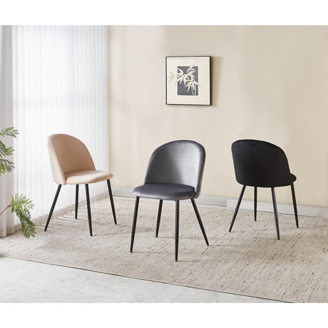 RIO BEIGE VELVET ΥΦΑΣΜΑ ΚΑΡΕΚΛΑ ΜΕΤΑΛΛΙΚΗ 50X52X81εκ.