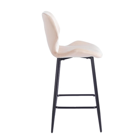 DYLAN BEIGE VELVET ΥΦΑΣΜΑ 65εκ. ΣΚΑΜΠΟ ΜΕΤΑΛΛΙΚΟ 46X45X65-95εκ.