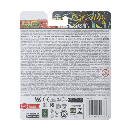 Mattel hot Wheels: Monster Trucks Glow in the Dark - Skelesaurus Vehicle (Jcg70)