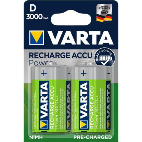 Varta r20 d r2u ni-mh 3000 mah Rechargeable Batteries (Vart6889)