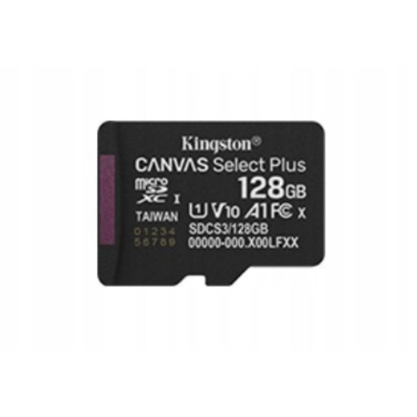Kingston Microsd 128gb Canvas Select+ g3 150mb/s (Sdcs3/128gbsp) (Kinsdcs3-128gbsp)