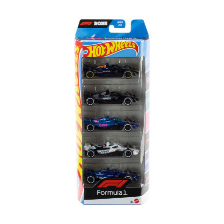 Mattel hot Wheels: Racing Vehicles - f1 2025 Teams set of 5 (Jln11)