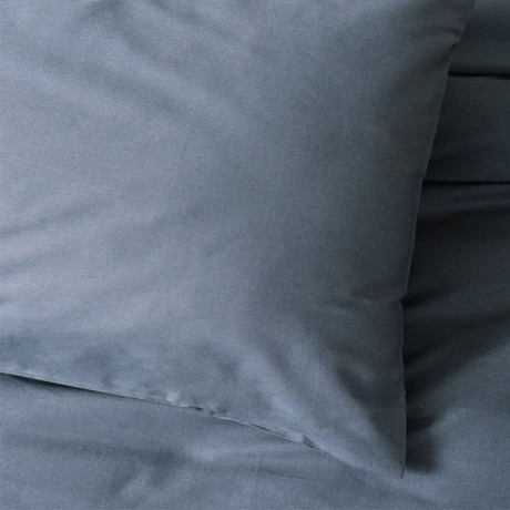 Σετ Παπλωματοθήκη Plain Cotton box 4 τμχ Διπλή (200x220) Χρώμα Ανθρακί