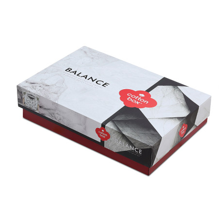 Σετ Παπλωματοθήκη Ohia Cotton box 4 τμχ Διπλή (200x220) Χρώμα Ανθρακί