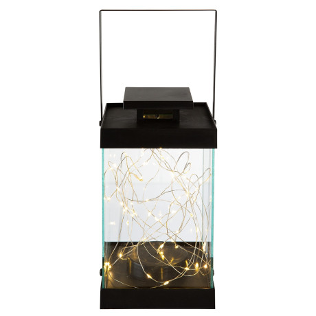 Φανάρι (LED) 'Glorie' Συνθετικό Μαύρο 13x14x30cm