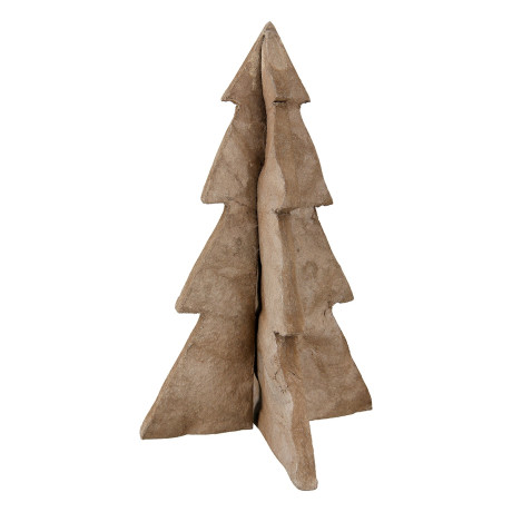 Διακοσμητικό Αντικείμενο Χριστουγεννιάτικο Δέντρο 'Nordic' Χαρτοπολτός Καφέ 10.5x11.5x17.5cm