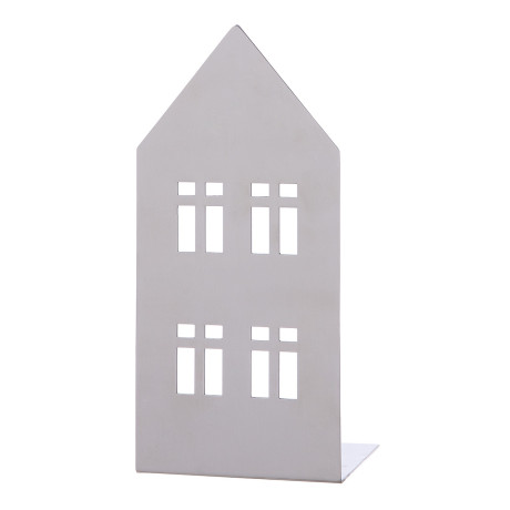 Κηροπήγιο Σπιτάκι 'Casita' Ατσάλι Ασημί 8x11.5x25cm