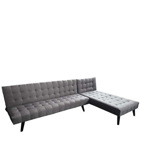 Καναπές Κρεβάτι Γωνιακός ArteLibre MAGUS Γκρι Ύφασμα 254x77/163x74cm