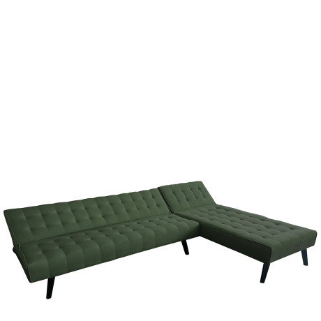 Καναπές Κρεβάτι Γωνιακός ArteLibre MAGUS Πράσινο Ύφασμα 254x77/163x74cm