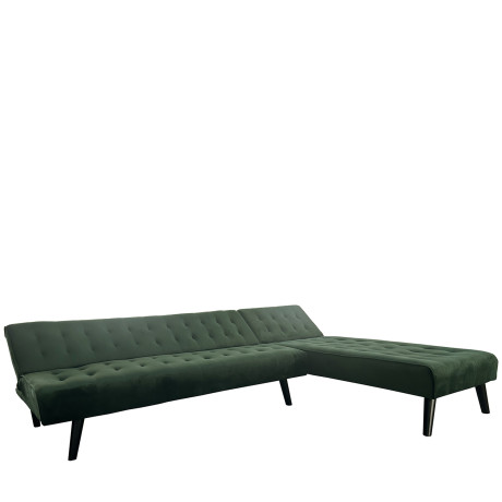Καναπές Κρεβάτι Γωνιακός ArteLibre MAGUS Πράσινο Ύφασμα 254x77/163x74cm
