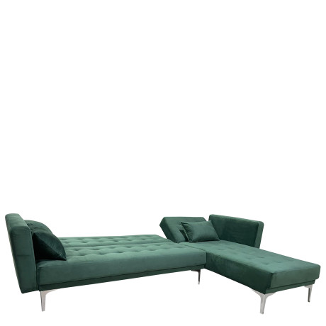 Καναπές Κρεβάτι Γωνιακός ArteLibre ARION Πράσινο Ύφασμα 244x162x84cm