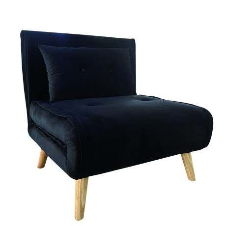 Πολυθρόνα ArteLibre ALFHARD Μαύρο Ύφασμα 77x80x79cm