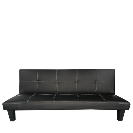 Καναπές Κρεβάτι Τριθέσιος ArteLibre ERYNDOR Μαύρο PU 186x90x82cm
