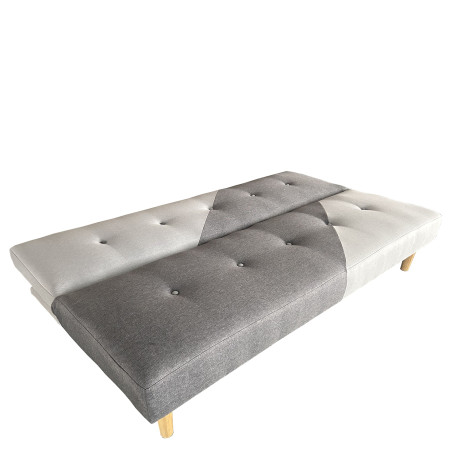 Καναπές Κρεβάτι Τριθέσιος ArteLibre NERISSA Αποχρώσεις Γκρι Ύφασμα 178x87x78cm