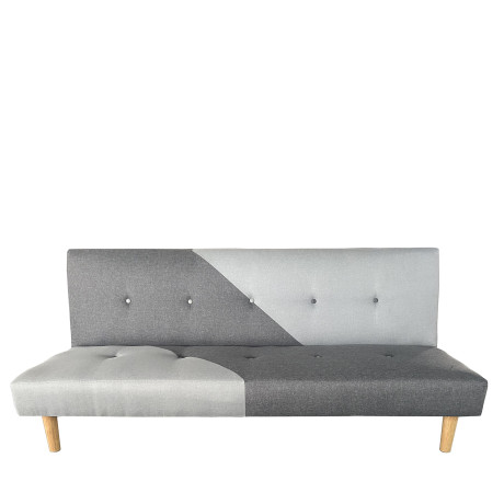 Καναπές Κρεβάτι Τριθέσιος ArteLibre NERISSA Αποχρώσεις Γκρι Ύφασμα 178x87x78cm