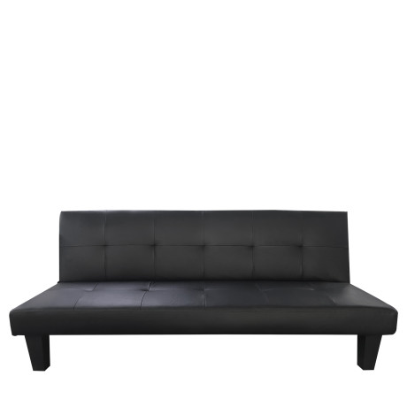 Καναπές Κρεβάτι Τριθέσιος ArteLibre NAHELE Μαύρο PU 179x82.5x78cm