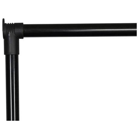 Κρεμάστρα Δαπέδου ArteLibre SMITH Τροχήλατη Μαύρο Μέταλλο 74.5x41.5x157cm