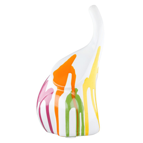 Φιγούρα Ελέφαντας 'Colori' Κεραμικό Πολύχρωμο/Λευκό 8x11.5x19cm