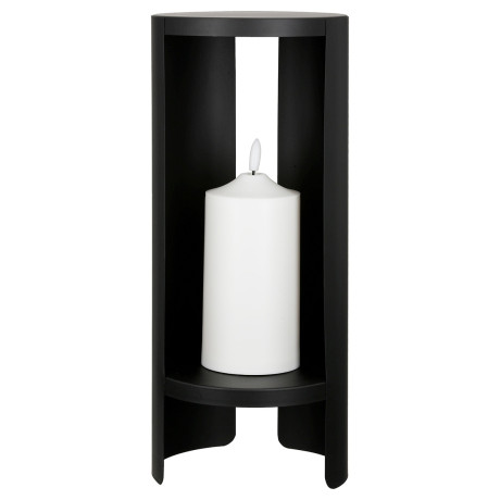 Διακοσμητικό Αντικείμενο (LED) 'Shelter' Μέταλλο/Συνθετικό Μαύρο 36x15cm