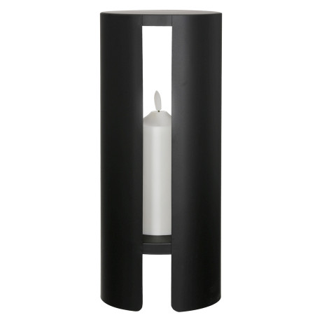 Διακοσμητικό Αντικείμενο (LED) 'Shelter' Μέταλλο/Συνθετικό Μαύρο 44x15cm