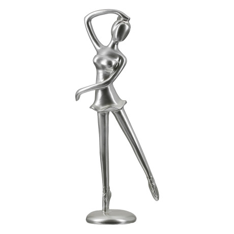 Φιγούρα Μπαλαρίνα ArteLibre Ασημί Polyresin 10x9.5x29.5cm Σε 3 Σχέδια