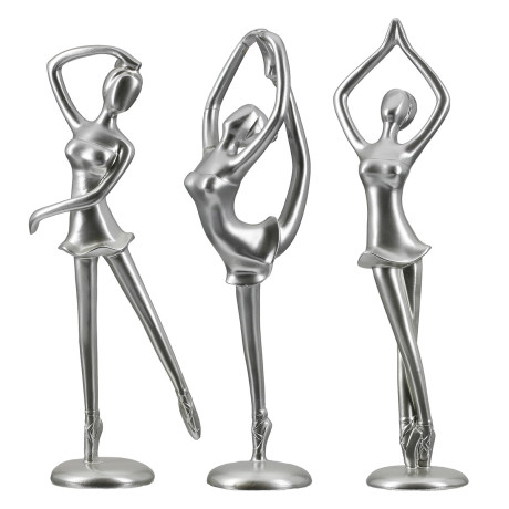 Φιγούρα Μπαλαρίνα ArteLibre Ασημί Polyresin 10x9.5x29.5cm Σε 3 Σχέδια