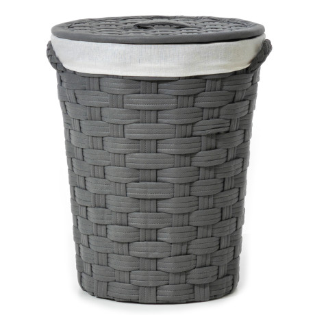 Καλάθι Απλύτων Γκρι Φ40x49cm