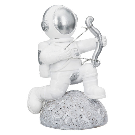 Figure Astronaut Poly White Silver Ποικιλία 3 φορές 11X5X12Cm 11X5X12Cm