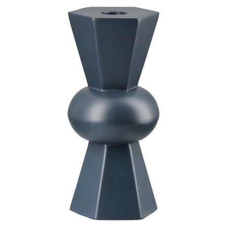 Κηροπήγιο ArteLibre Σκούρο Μπλε Μέταλλο 7x7x19cm Σε 2 Σχέδια