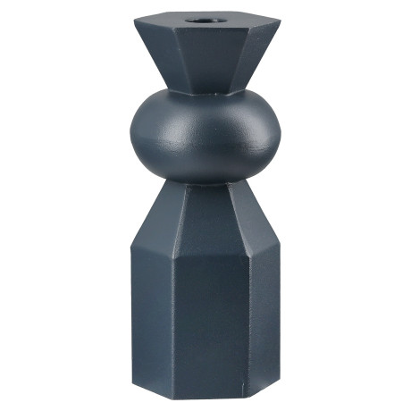 Κηροπήγιο ArteLibre Σκούρο Μπλε Μέταλλο 7x7x19cm Σε 2 Σχέδια