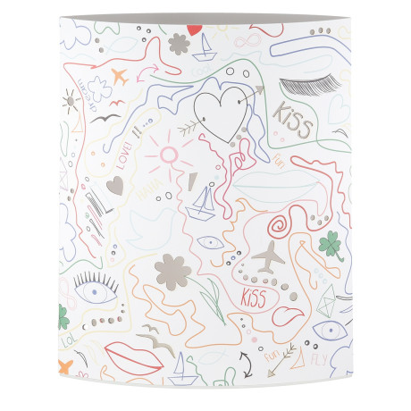 Διακοσμητικό Φως (LED) Έλλειψη 'Modern Art' Χαρτί Λευκό 6x13x16cm