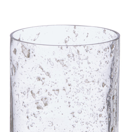 Κηροπήγιο Ρεσώ 'Anuk' Γυαλί/Ξύλο Μάνγκο Καφέ/Διάφανο 8x8cm