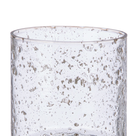 Κηροπήγιο Ρεσώ 'Anuk' Γυαλί/Ξύλο Μάνγκο Καφέ/Διάφανο 20.5x10cm