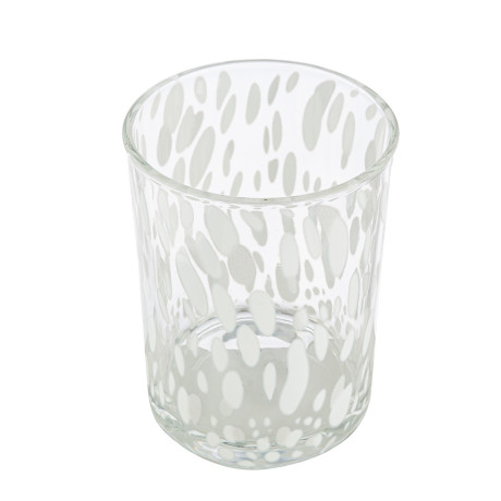 Φανάρι Κυλινδρικό Γυάλινο Διαφανές Λευκό D10X13Cm D10X13Cm