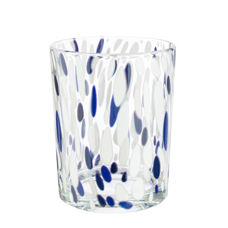 Φανάρι Κυλινδρικά Γυάλινα Σκεύη Μπλε Διαφανές Λευκό D10X13Cm D10X13Cm