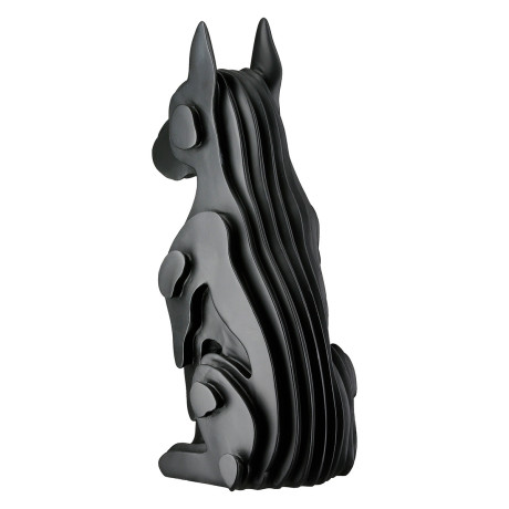 Figure Dog Synthetic Resin Black 13X15X29Cm 13X15X29Cm