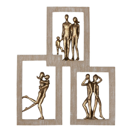 Αντικείμενο τοίχου Ζεύγος Συνθετική Ρητίνη Φυσικά Χρώματα 2 Ποικιλία 22X2X26Cm 22X2X26Cm