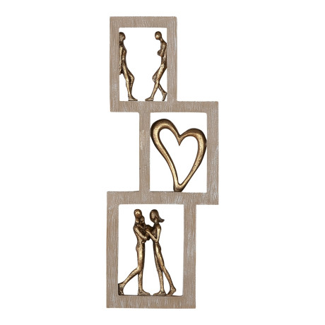 Αντικείμενο τοίχου Ζεύγος Συνθετική Ρητίνη Φυσικά Χρώματα 2 Ποικιλία 22X2X26Cm 22X2X26Cm