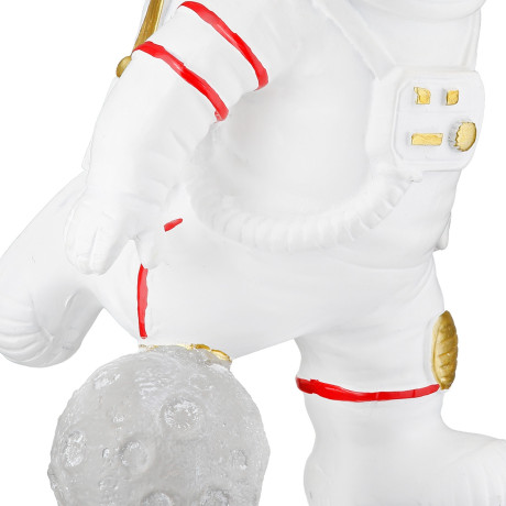 Figure Astronaut Synthetic Resin Grey White 2 Assorted 10X14X18Cm 10X14X18Cm
