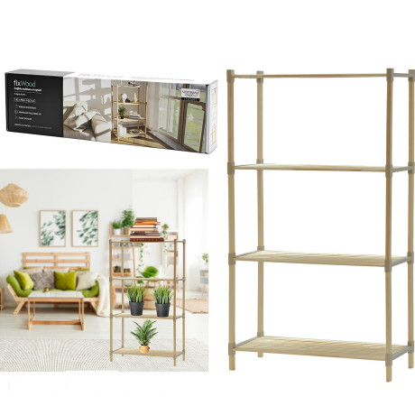 Ράφι 4 Επιπέδων Ξύλο 66x32x117cm