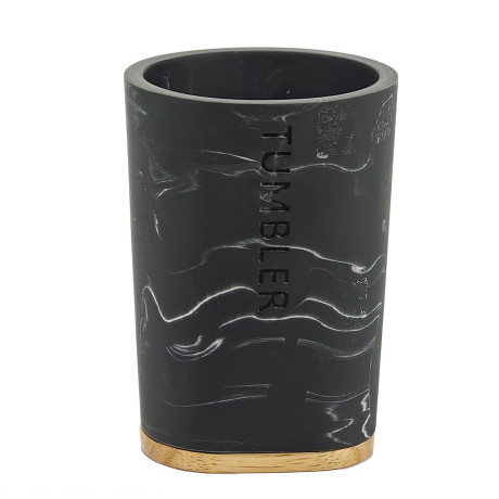 Ποτήρι Μαύρο Εφέ Μάρμαρο Πολυρεζίνη